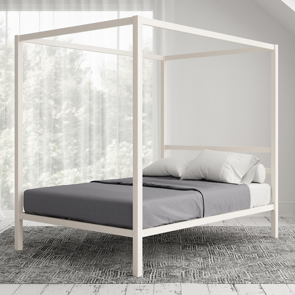 Dorel Double Metal Canopy Bed Image 1