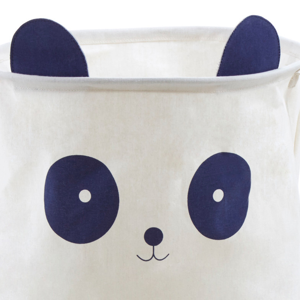 Premier Housewares 1901945 Mimo Panda Face White Laundry Basket Image 2