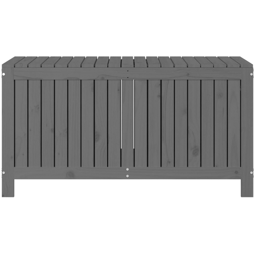 vidaXL 64 x 121 x 55cm Grey Pine Wood Garden Storage Box Image 3