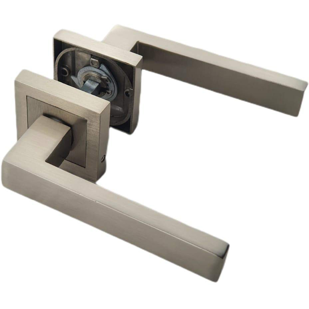 Golden Grace Satin Stainless Steel Delta Door Handle Set Image 2