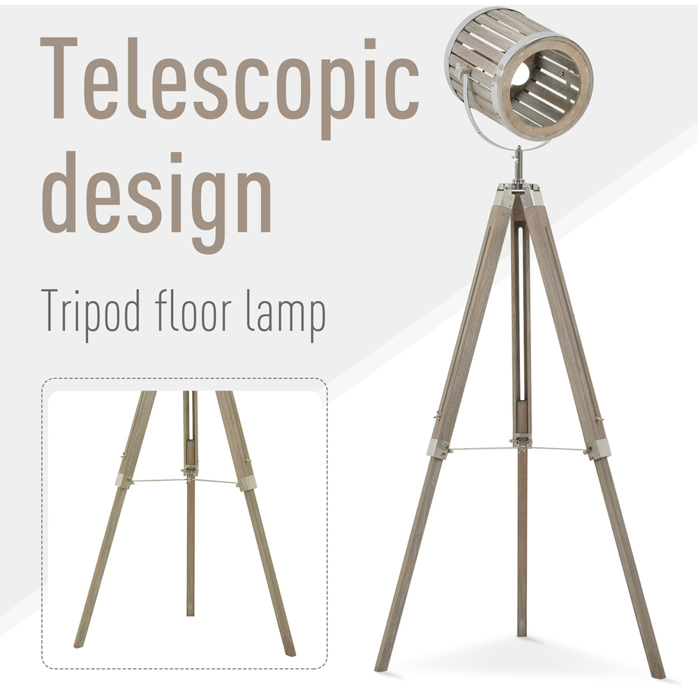 Portland Vintage Tripod Floor Lamp Image 5