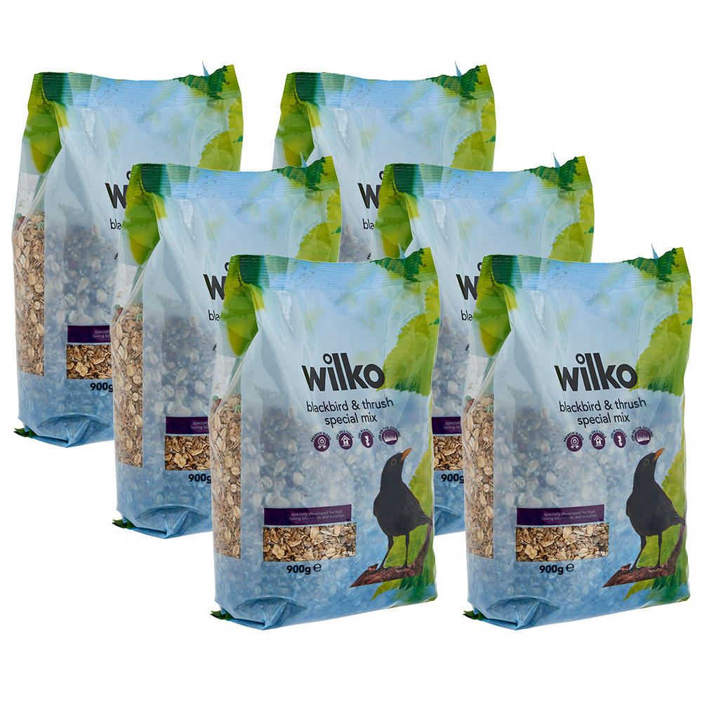 6 Pack Wilko Wild Bird B/bird Thrush Food 900g Image 1