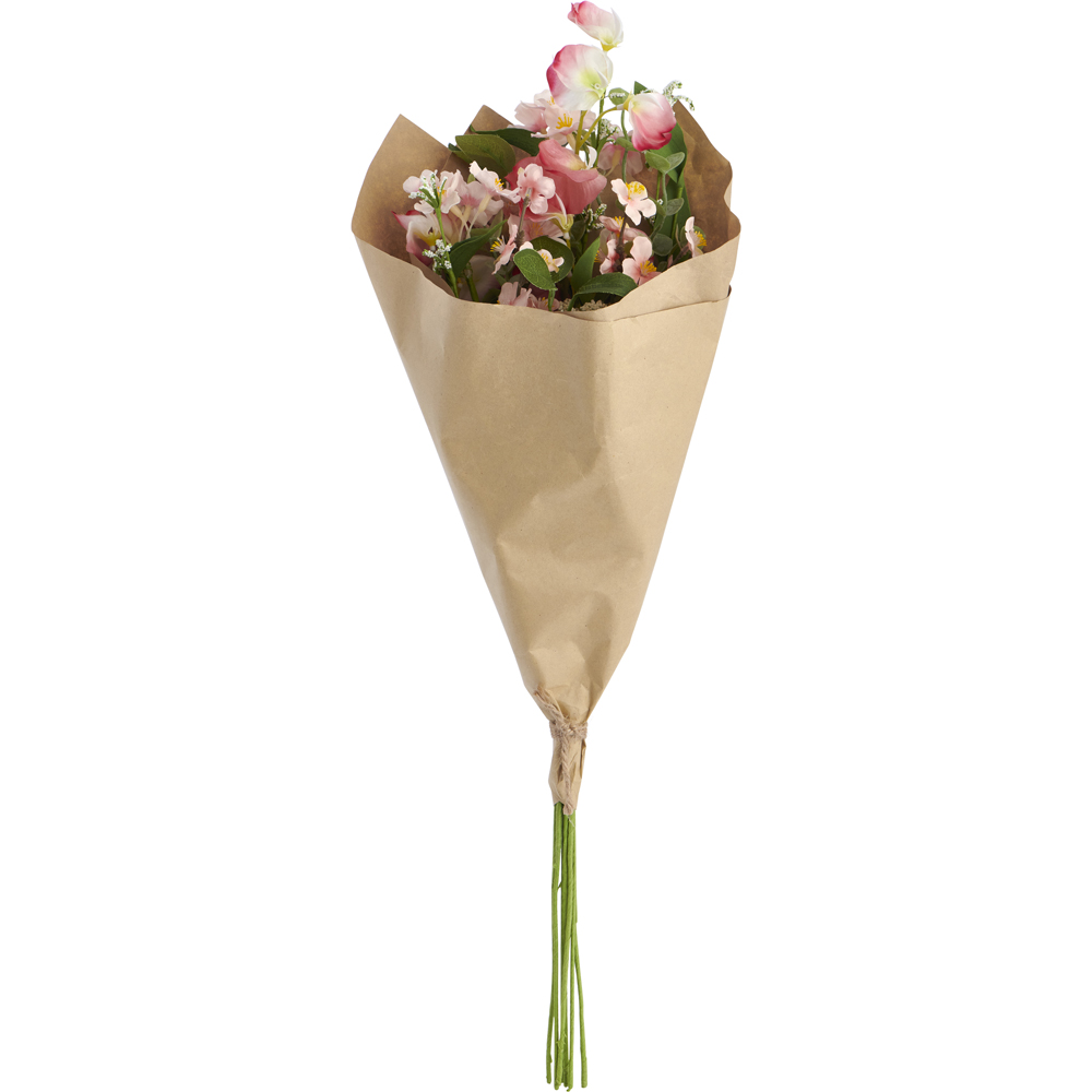 Wilko Pink and Green Wildflower Paper Bunch Artificial Flower Wilko
