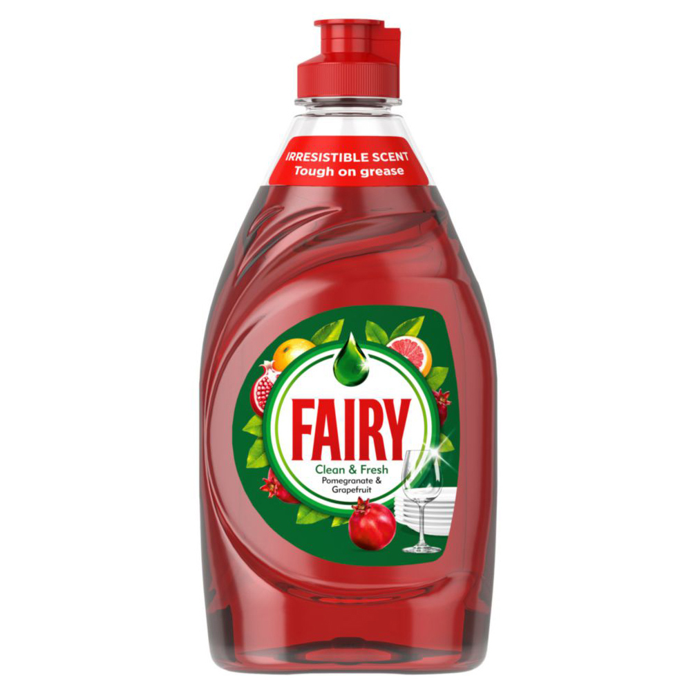 Fairy Clean and Fresh Pomegranate and Honeysuckle Washing Up Liquid 320ml Image 1