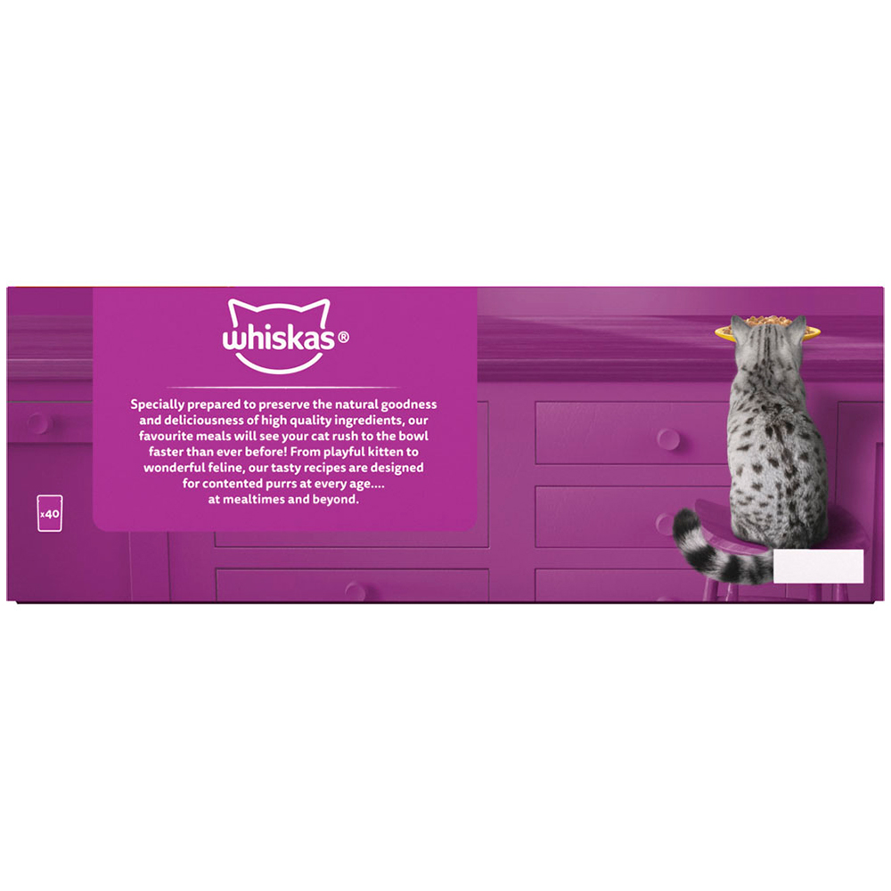 Whiskas Adult Wet Cat Food Pouches Poultry Selection in Jelly 40 x 85g Image 5