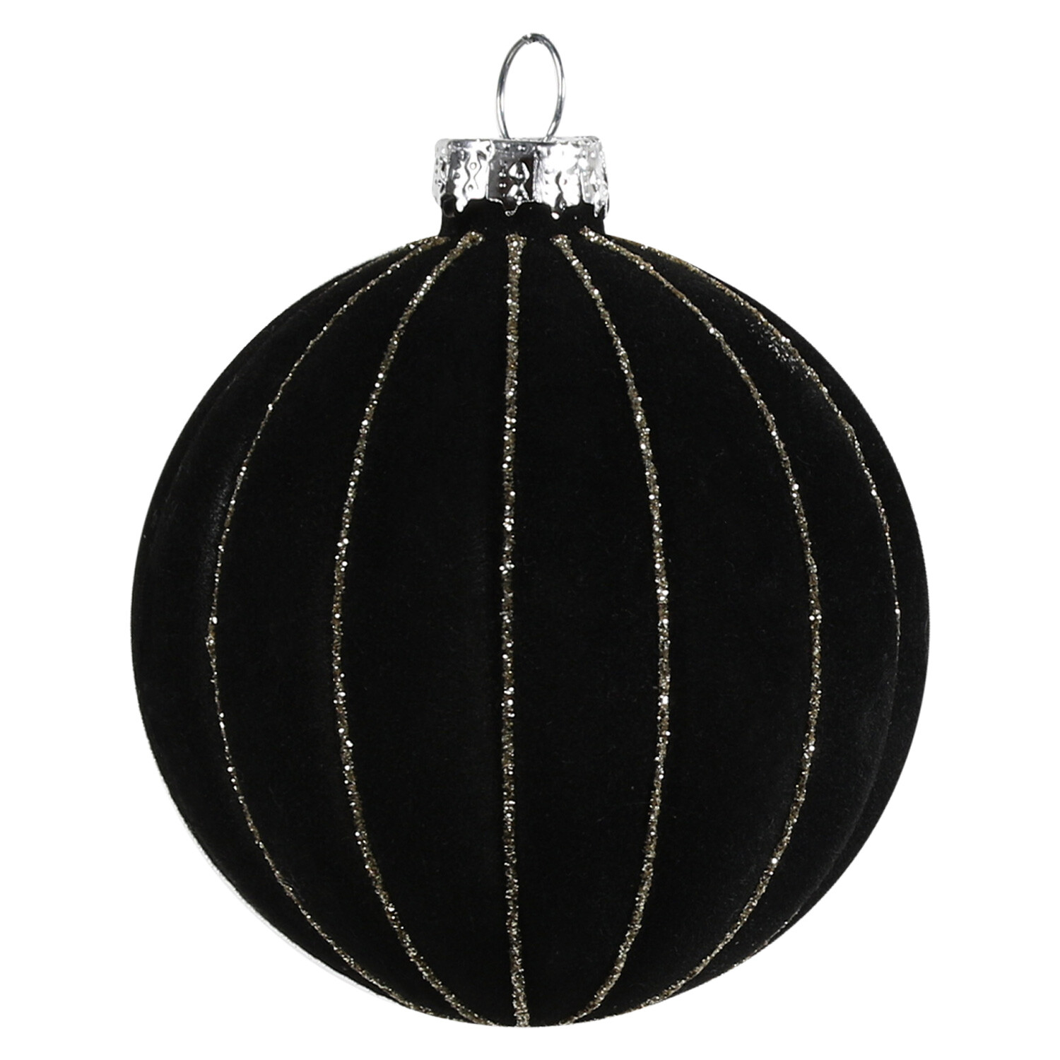 Feather/Velvet Bauble - Black Image 1