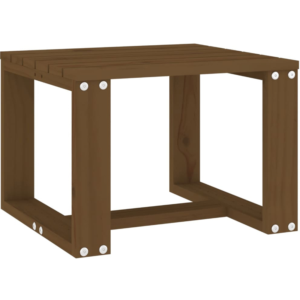 vidaXL Honey Brown Solid Wood Pine Garden Side Table Image 4