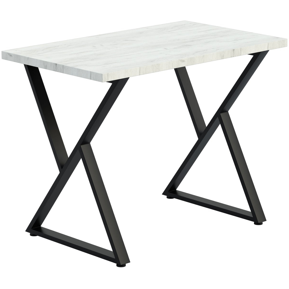 Shefa Chicago 4 Seater Dining Table White Craft Oak Image 2