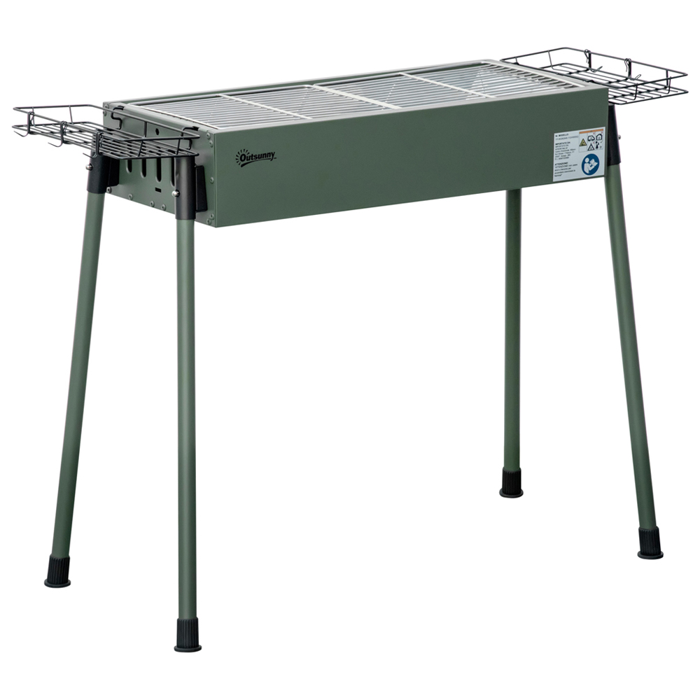 Outsunny Green Portable Charcoal BBQ Grill Image 1