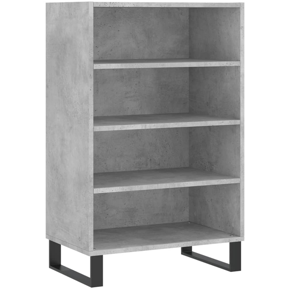 vidaXL 4 Shelf Concrete Grey Small Highboard Image 2