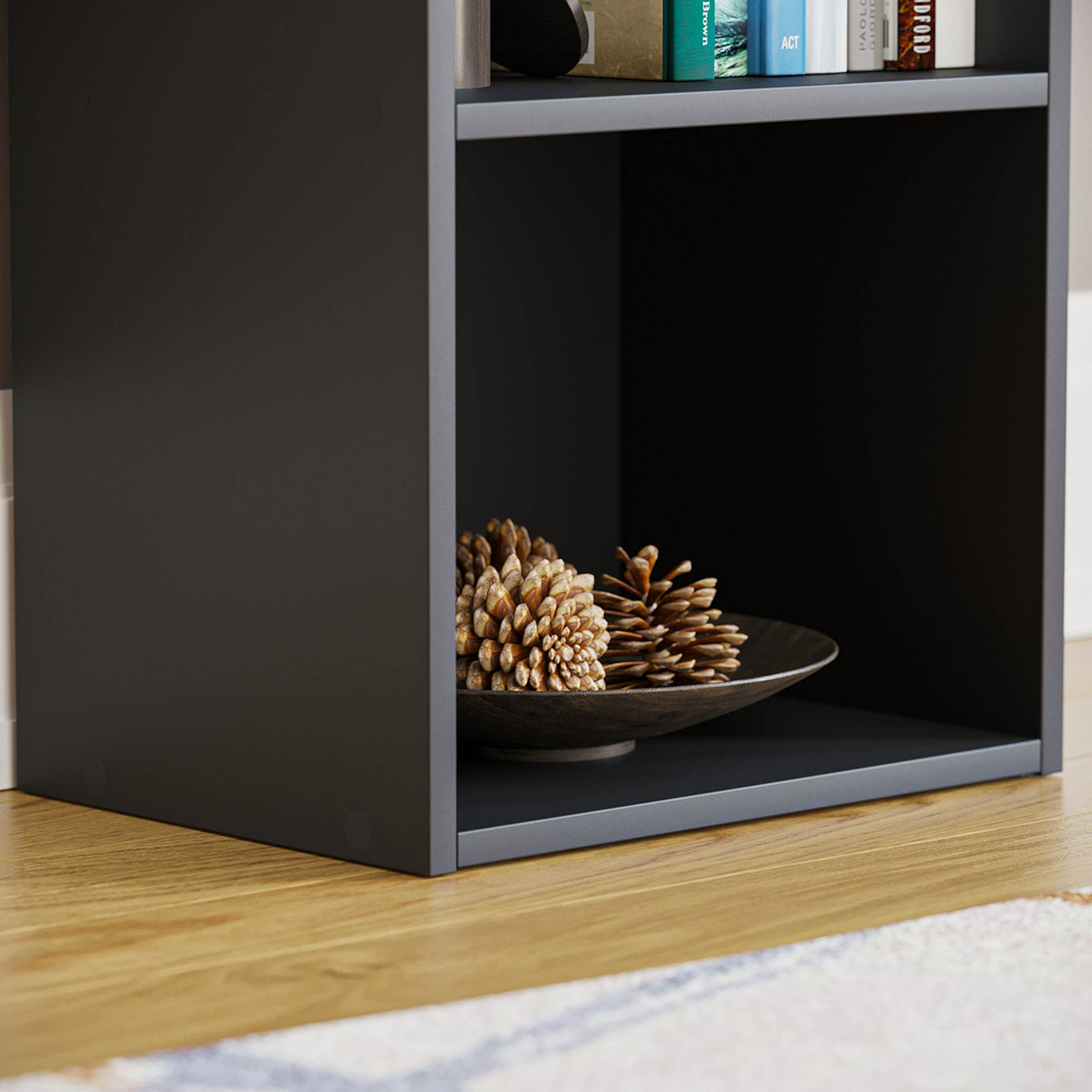 Vida Designs Oxford 4 Shelf Black Bookcase Image 6