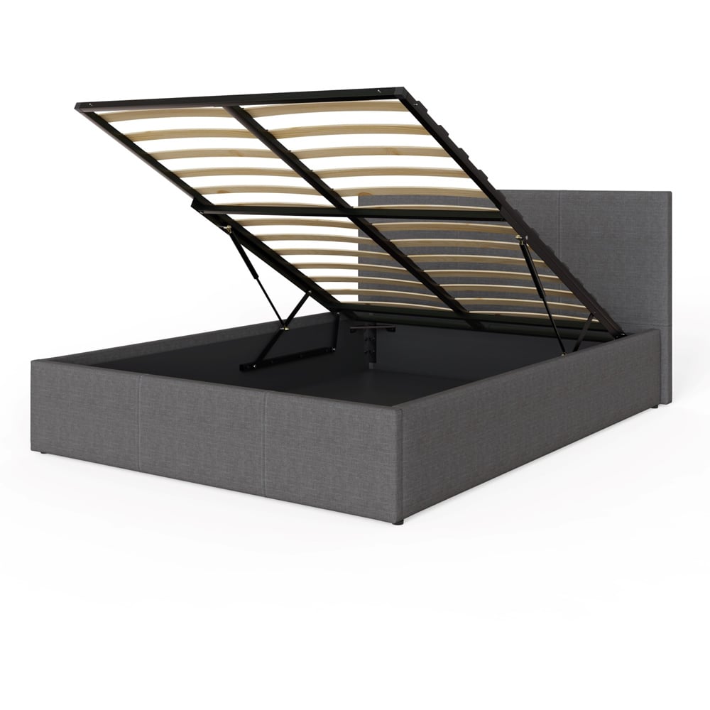 GFW Double Grey End Lift Ottoman Bed Image 3