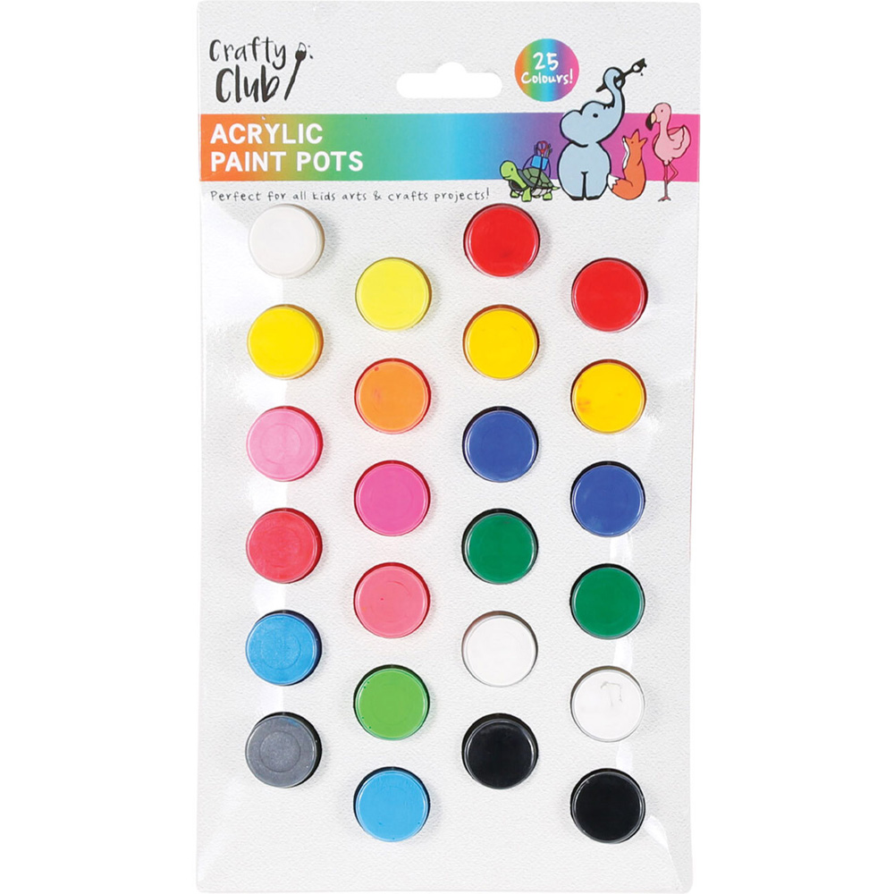 Crafty Club Acrylic Paint Pot 24 Pack Image