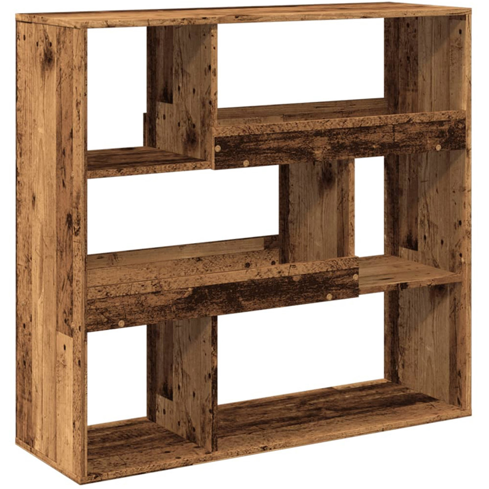 vidaXL 6 Shelf Old Wood Bookcase Image 2