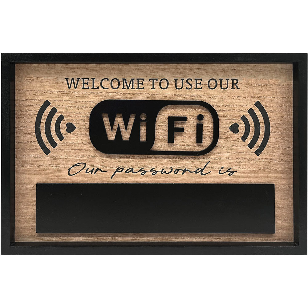 WiFi Wood Effect Sign Image 1