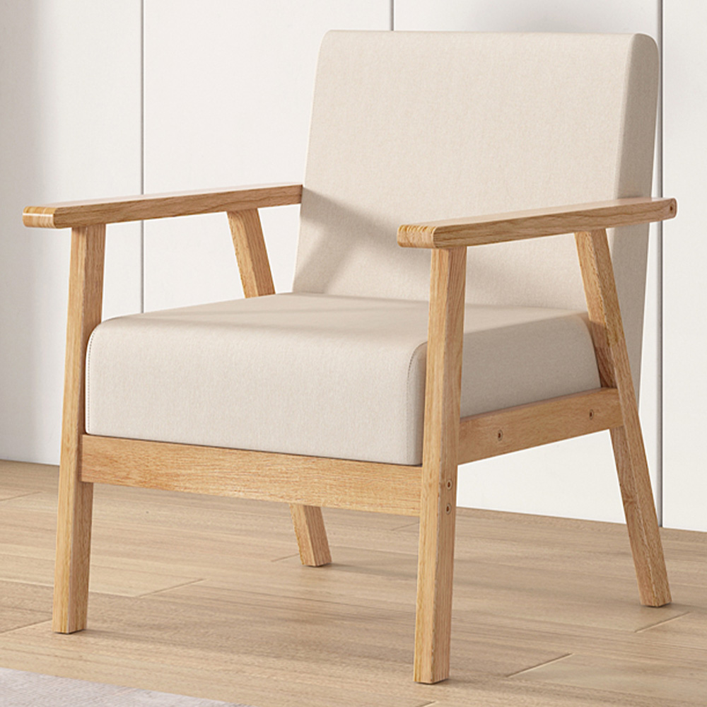 Beige Country Padded Armchair Image 1