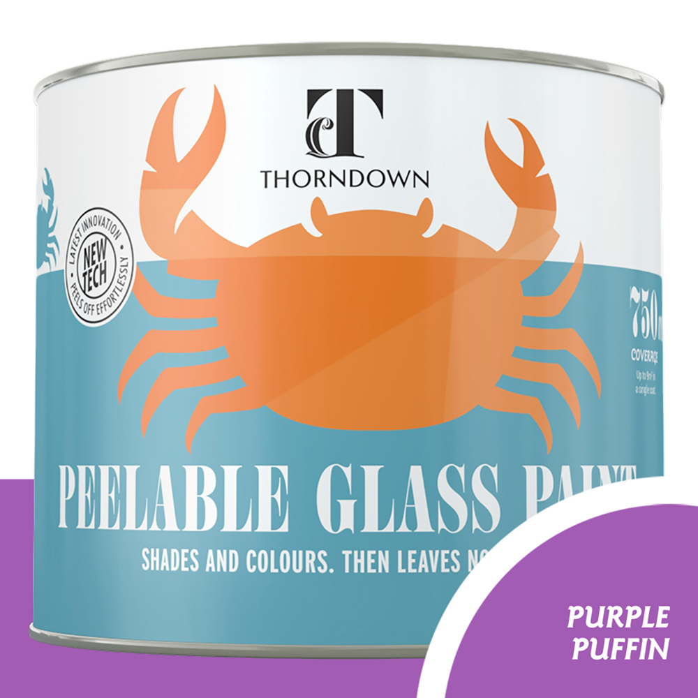 Thorndown Purple Puffin Peelable Glass Paint 750ml Image 3