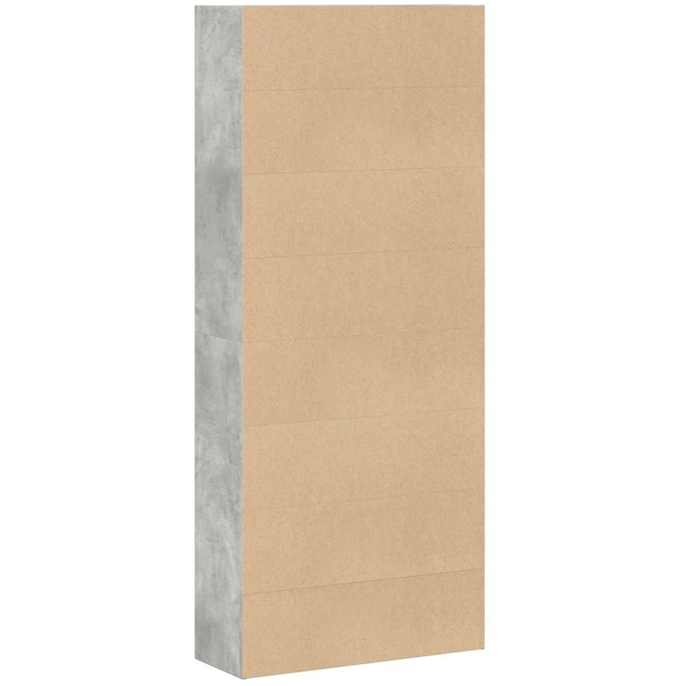vidaXL 5 Shelf Concrete Grey Bookcase Image 5