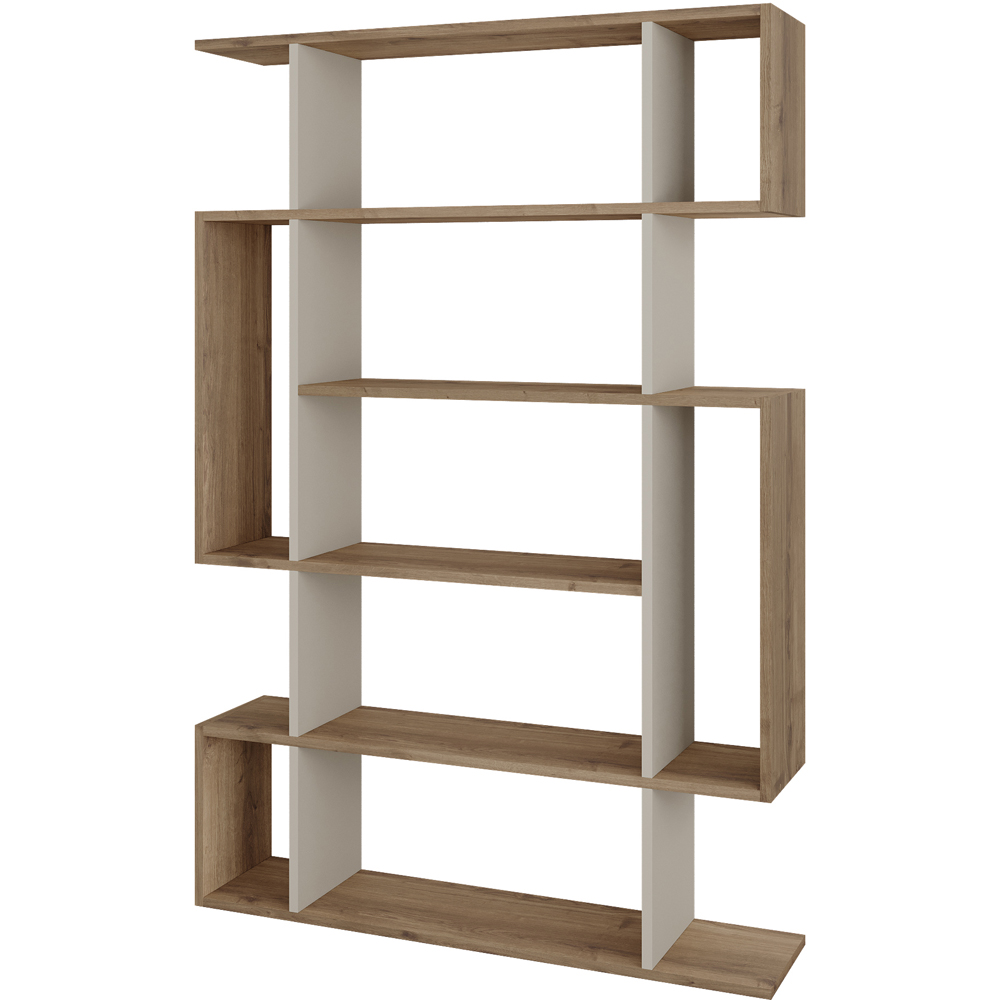 Decortie Mito 13 Shelf Hitit and Sandstone Wall Mounted Bookcase Display Unit Image 2