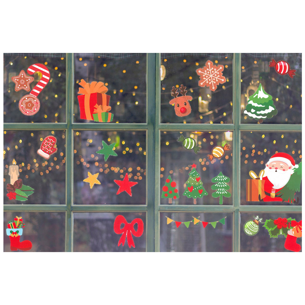 Xmas Haus Christmas-Themed Window Stickers 120 Pack Image 2