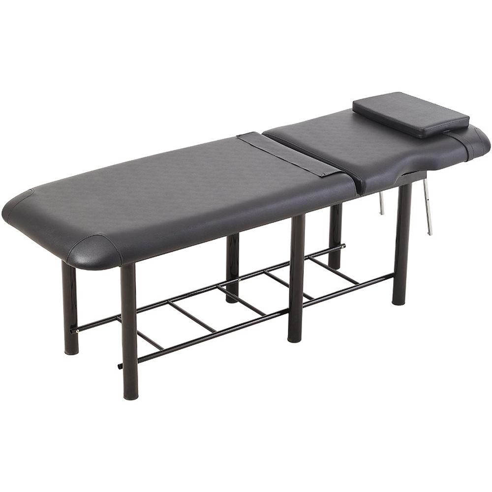 Living and Home Black Adjustable Back Massage Bed with Storage Shelf Image 4