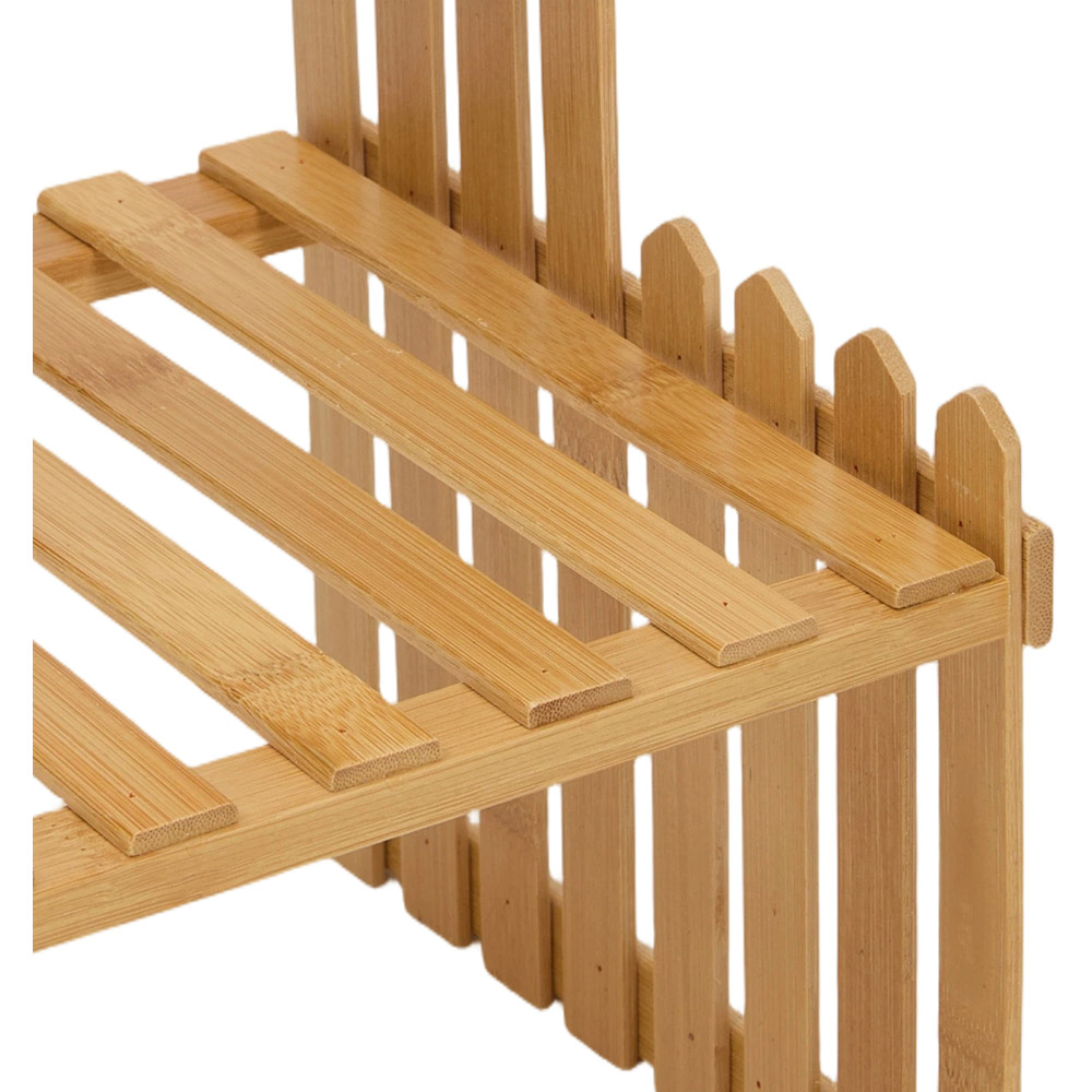 Living and Home 2-Tier Natural Bamboo Plant Stand Image 6