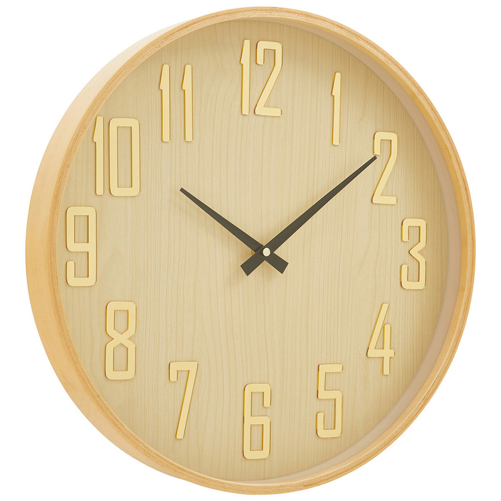 Premier Housewares Vitus Natural Wall Clock Image 2
