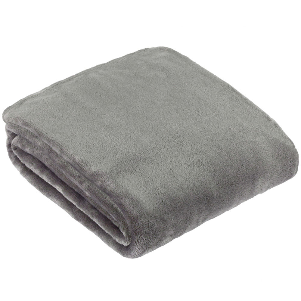 Furn Harrow Charcoal Fleece Throw 140 x 180cm Image 1