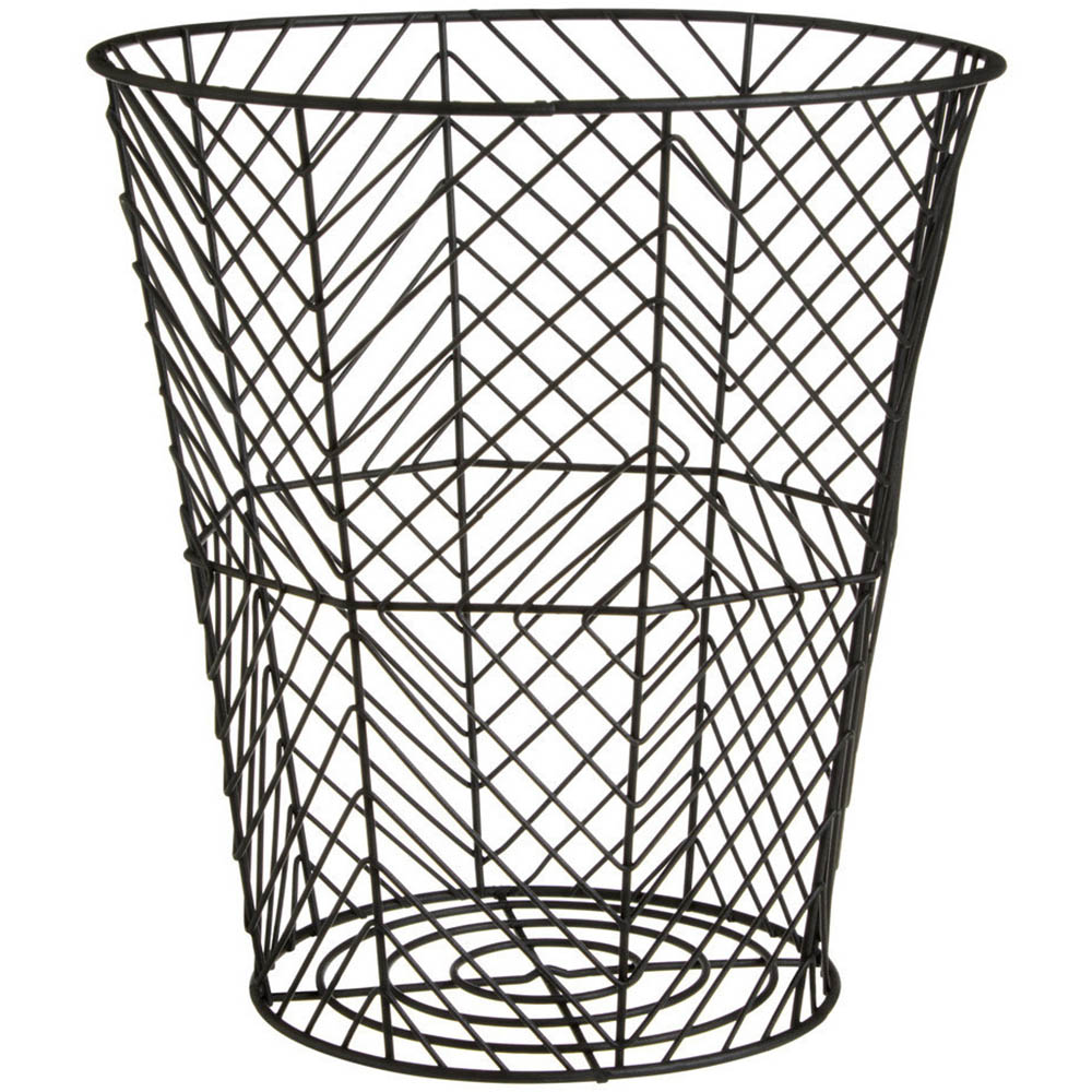 Premier Housewares Vertex Black Powder Coat Storage Basket Image 1