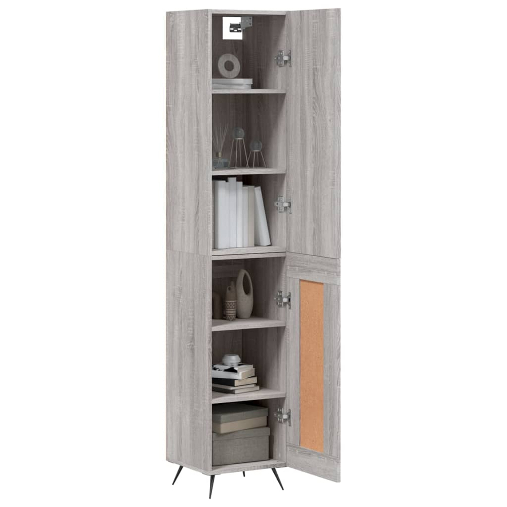 vidaXL 2 Door Grey Sonoma Highboard Image 3