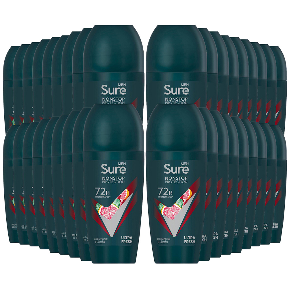 Sure Men 72H Non-Stop Protection Anti-Perspirant Ultra Fresh Deodorant Stick 50ml 36 Pack Image 1