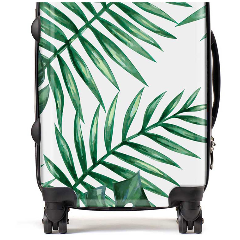 Warren Reed Designer Cabin Watercolour Tropical Leaves Suitcase Image 2