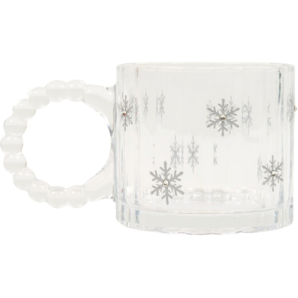 Snowflake or Bow Glass Mug Image 5