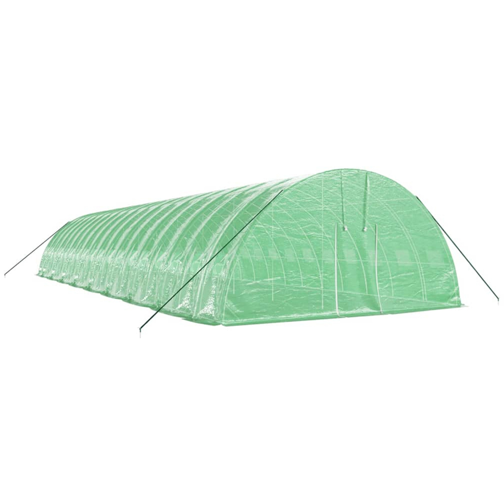 vidaXL Green Polyethylene Galvanised Steel Frame 59 x 19.6ft Greenhouse Image 3