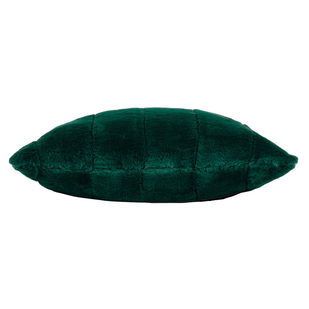Paoletti Empress Emerald Faux Fur Cushion Large Image 4