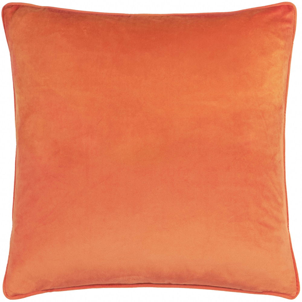 Furn Pumpkin Spice Orange Velvet Cushion 45 x 45cm Image 3