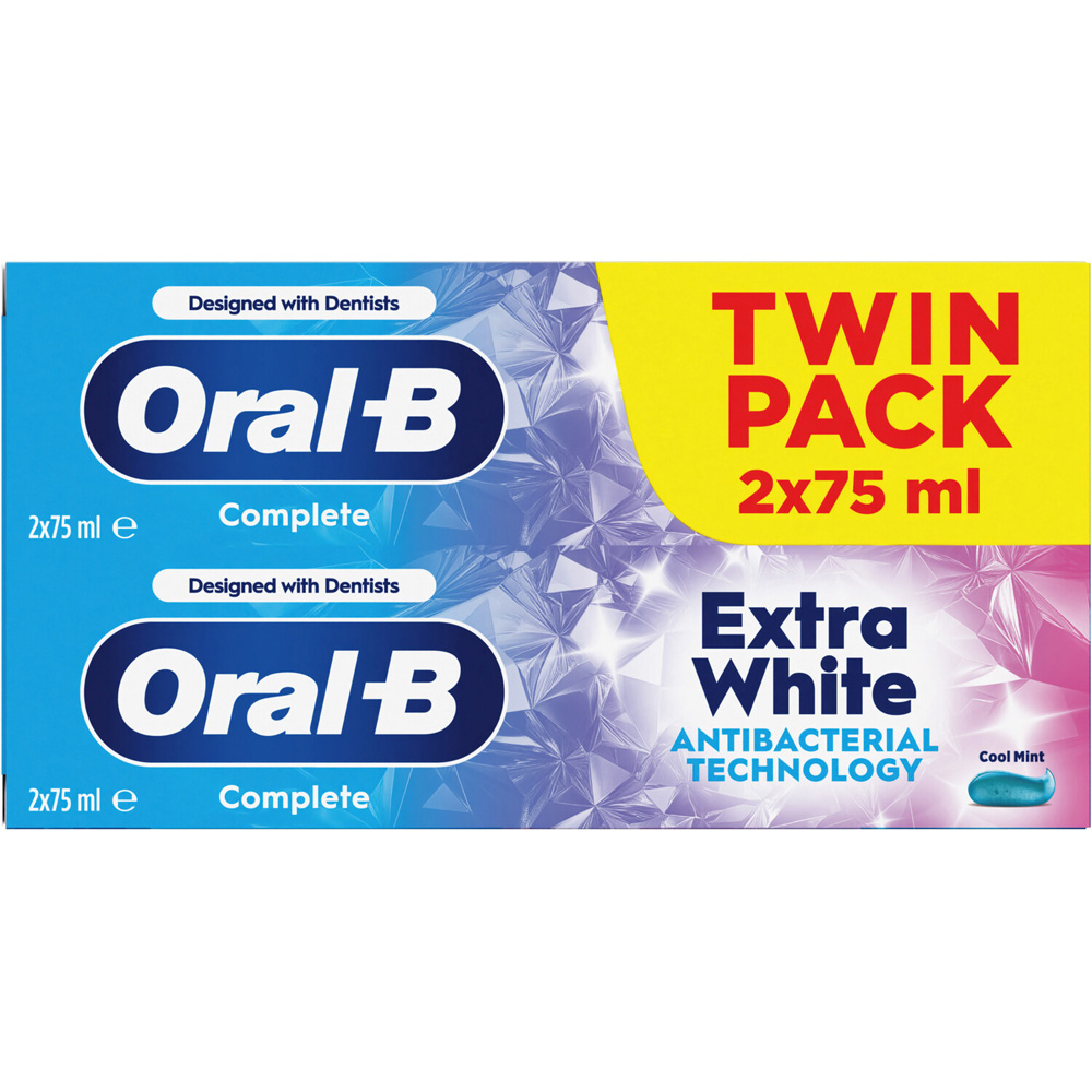 Oral-B Complete Extra White Toothpaste Twin Pack Image 4