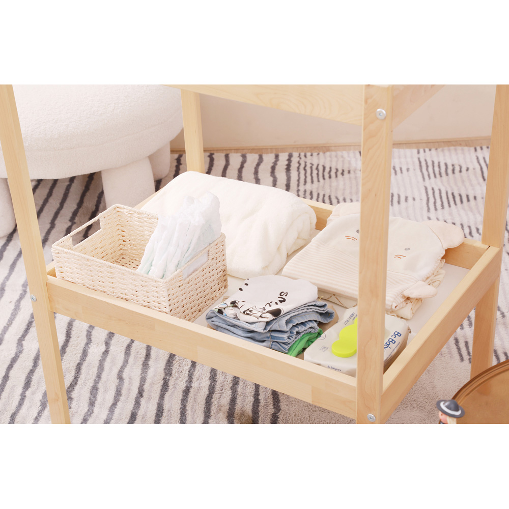 FurnitureHMD Single Shelf Wooden Baby Diaper Changing Table Image 6