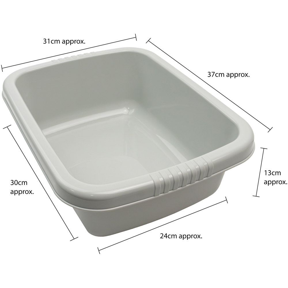 JVL Grey Plastic Nestable Washing Up Cleaning Bowl Set of 3 Image 6