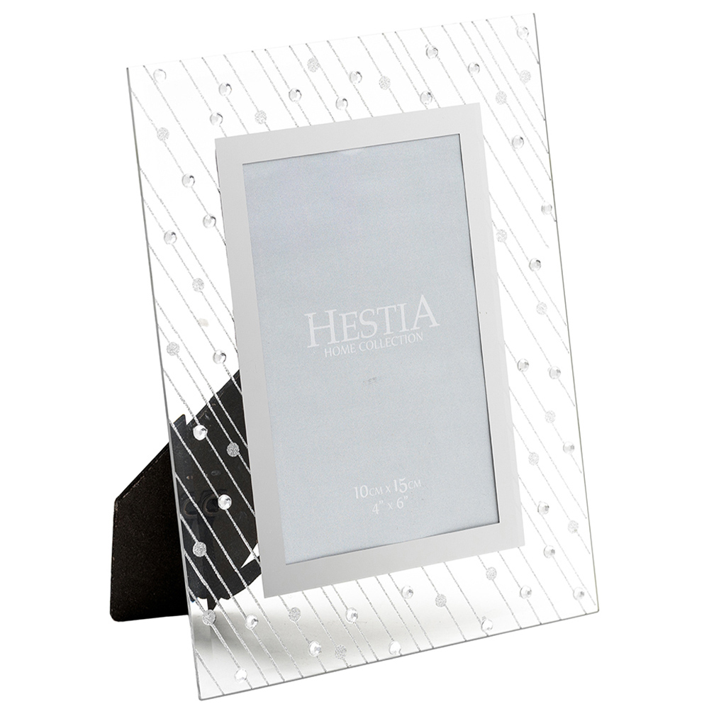 Hestia Glass Raindrop Design Photo Frame 4 x 6inch Image 3