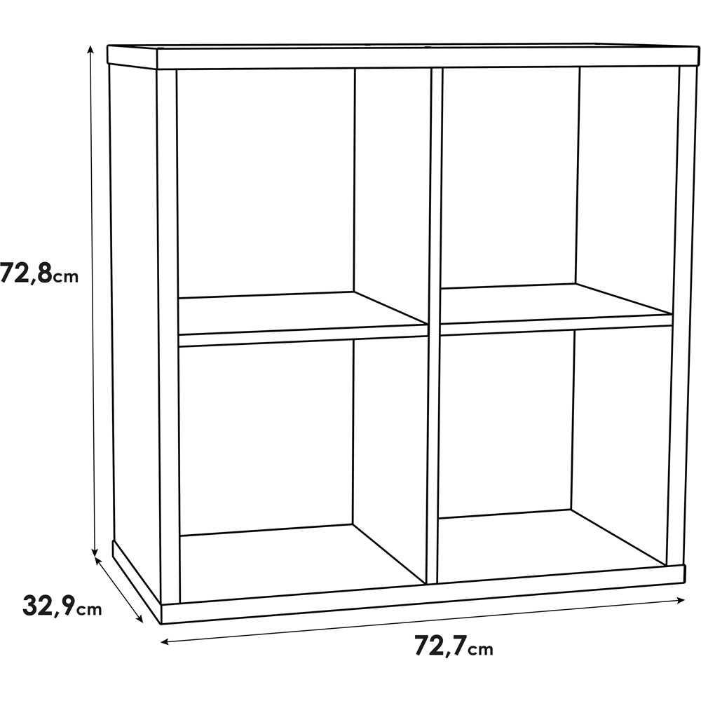 Florence Mauro 4 Shelf Sand Oak Bookshelf Image 6