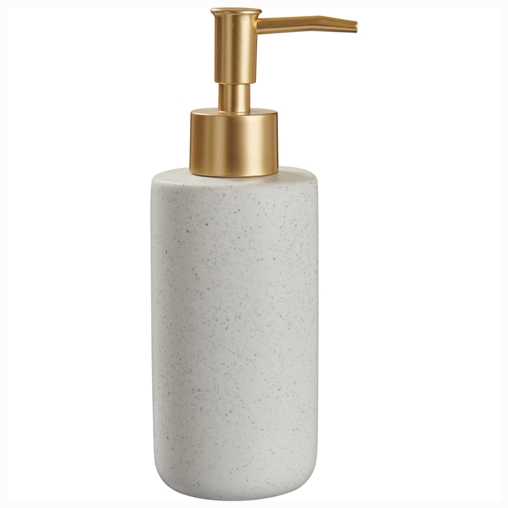 Wilko Cream Soap Dispenser Gold Effect Pump Image 1