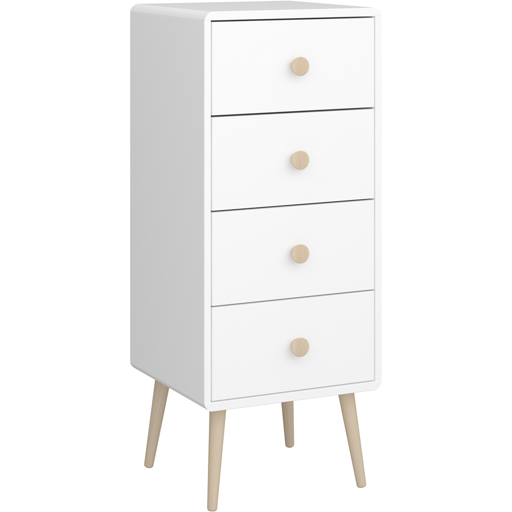 Florence Gaia 4 Drawer Pure White Storage Chest Image 2