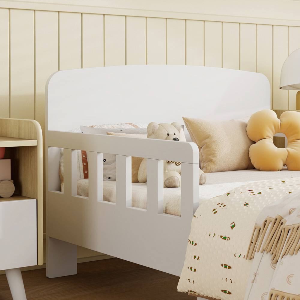 AIYAPLAY White Kids Toddler Bed Frame Image 3