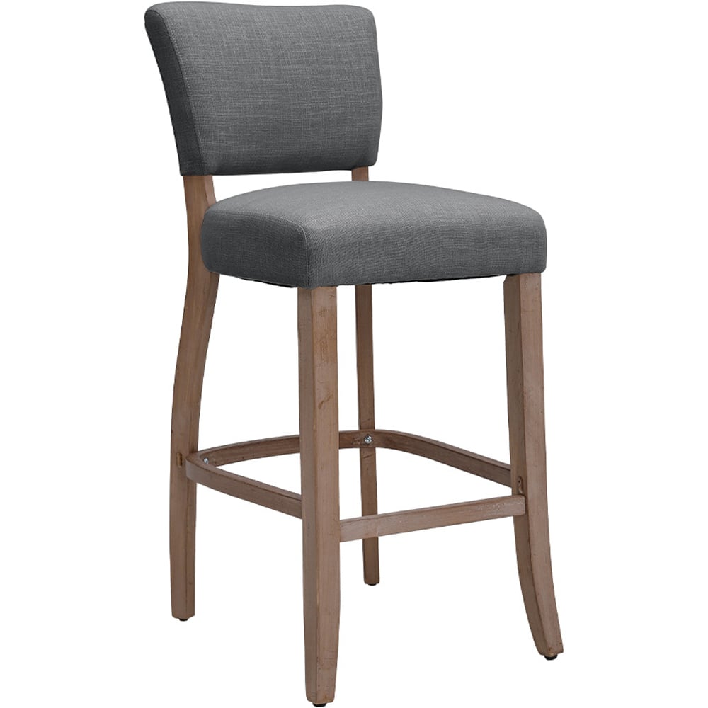 Living and Home Wooden Bar Stool Set of 2 Image 2
