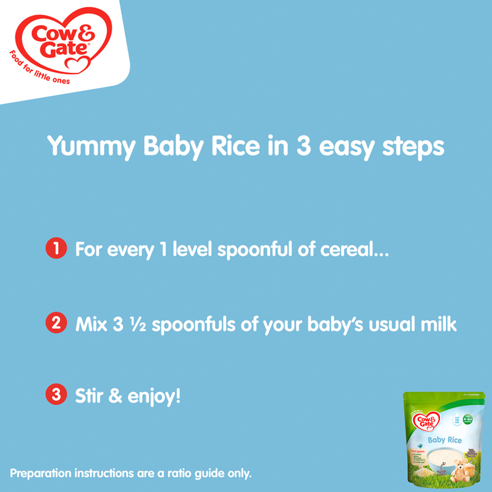 Cow and Gate Baby Cereal Rice 100g Image 5