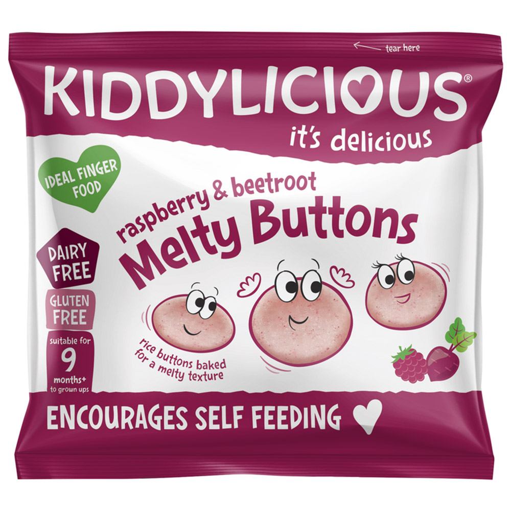 Kiddylicious Melty Buttons Raspberry & Beetroot 6g Image