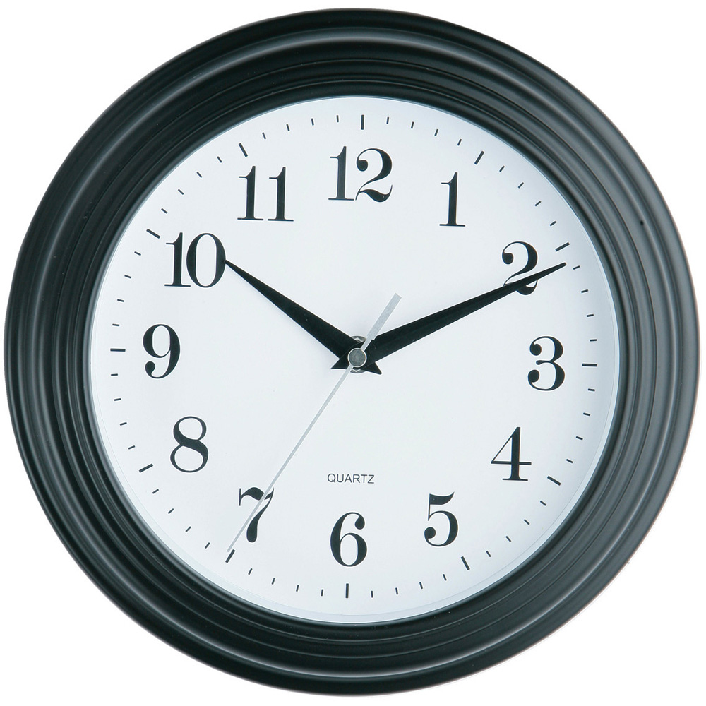 Premier Housewares 2200420 Black Vintage Design Wall Clock Image