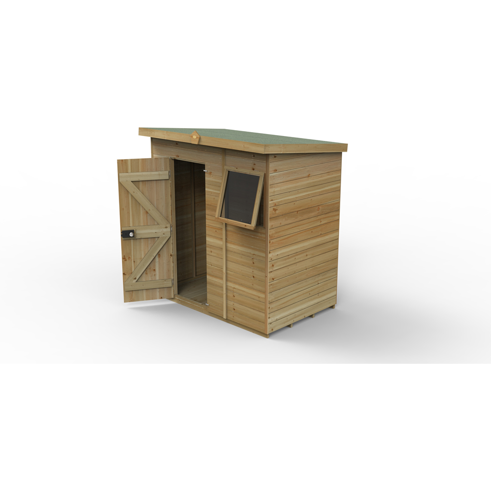 Forest Garden Timberdale 6 x 4ft Single Opening Pent Shed Image 3