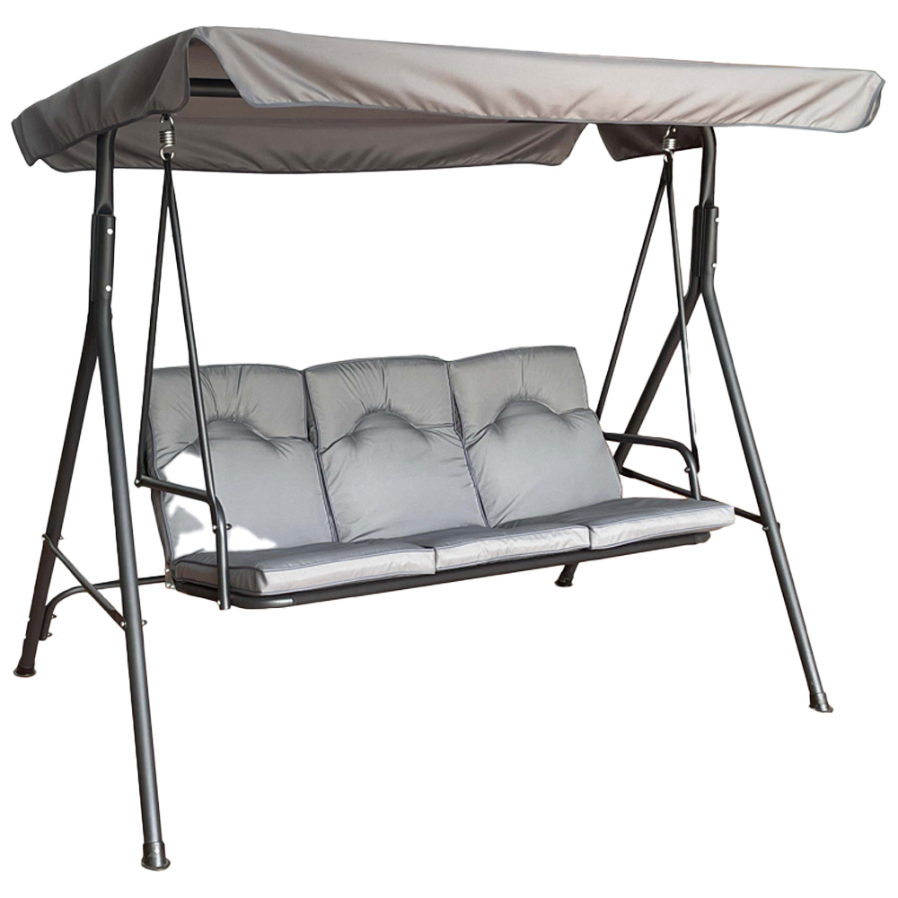 Royalcraft Cairo 3 Seater Grey Swing Chair Image 3